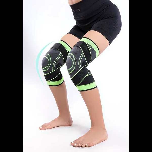 knee support band with dual belt