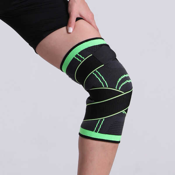 knee support band with dual belt