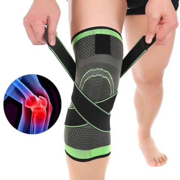 knee support band with dual belt