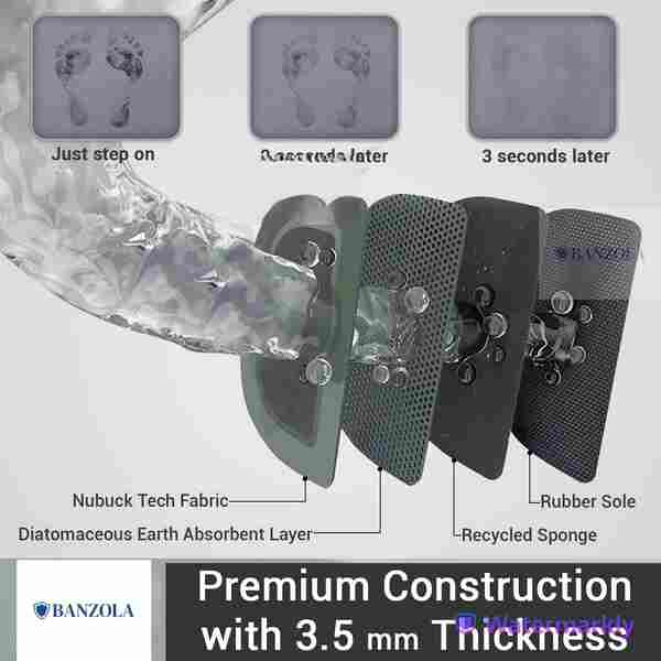 super water absorbent bathroom mat