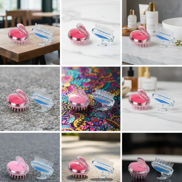Silicone Scalp Massager Brush – Anti Dandruff Hair Wash Tool - Image 2