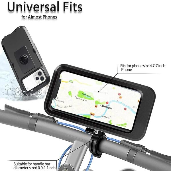 Waterproof Bike Phone Mount – 360° Touch Screen Holder - Image 2
